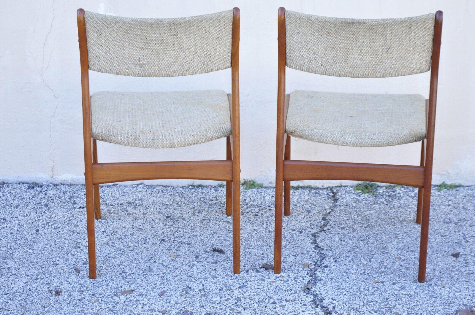Vintage D-Scan Teak Wood Mid-Century Modern Danish Style Dining Chairs Set of 6 5
