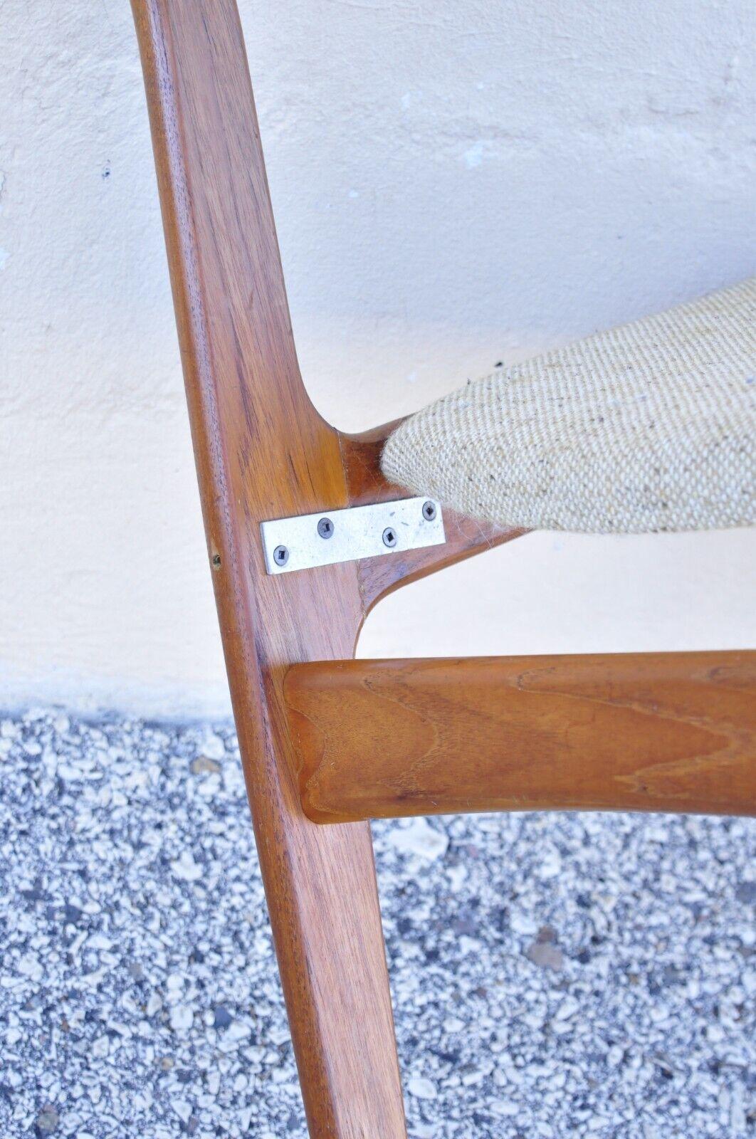 Vintage D-Scan Teak Wood Mid-Century Modern Danish Style Dining Chairs Set of 6 3