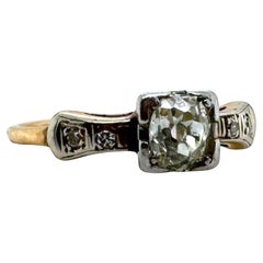 Vintage Dainty Old Mine Cut Diamond Solitaire Ring