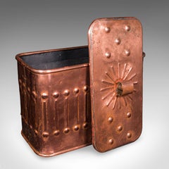 Vintage Dairyman's Cooler, English Copper, Milk, Ice Cream Cool Box, Mid Century