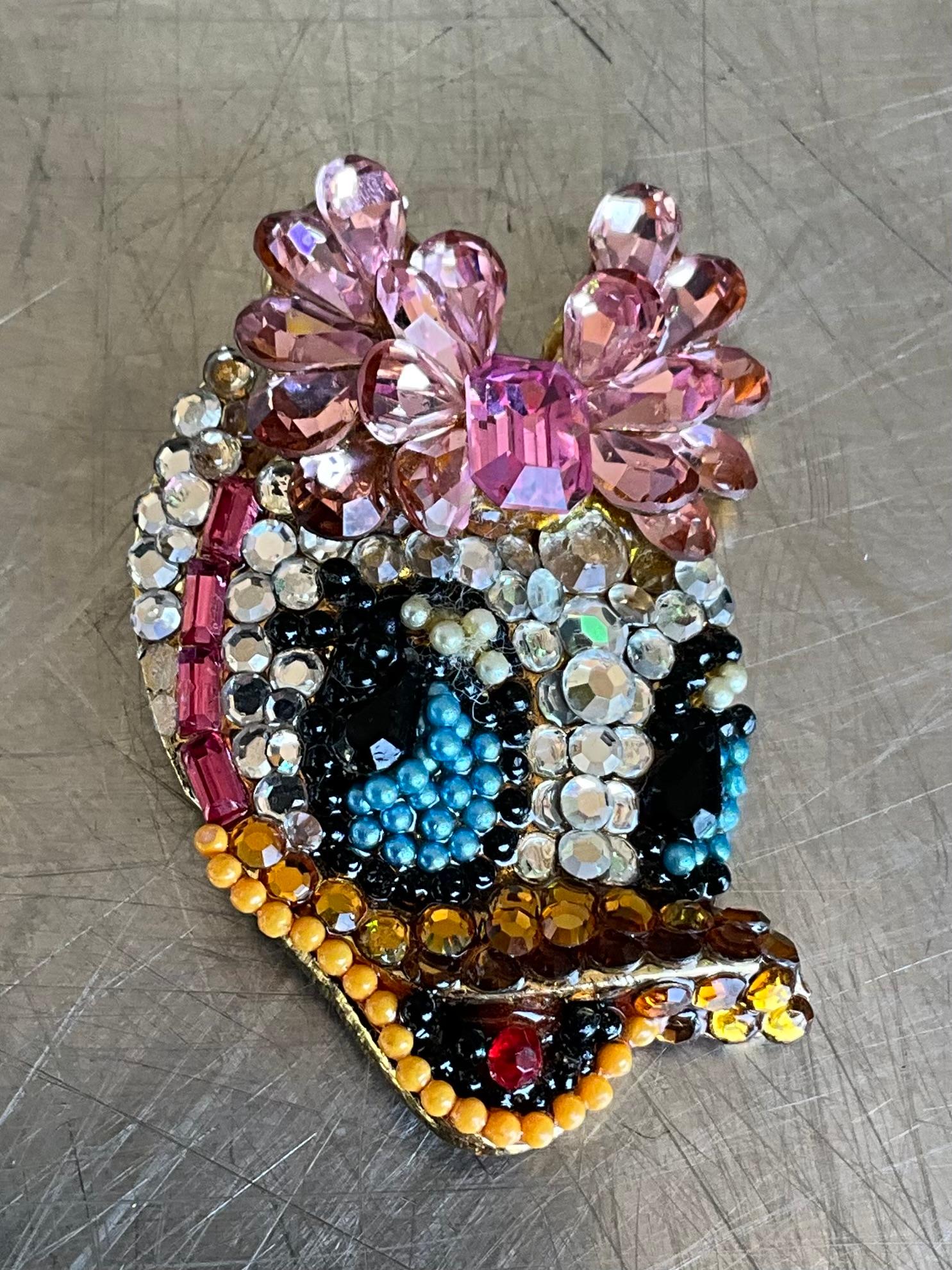 Broche vintage Pato Margarita de Wendy Gell Retro en venta