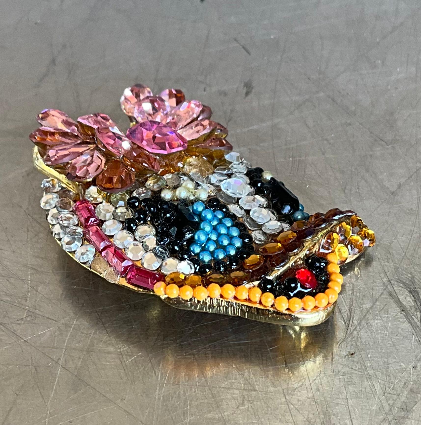 Broche vintage Pato Margarita de Wendy Gell en venta 1