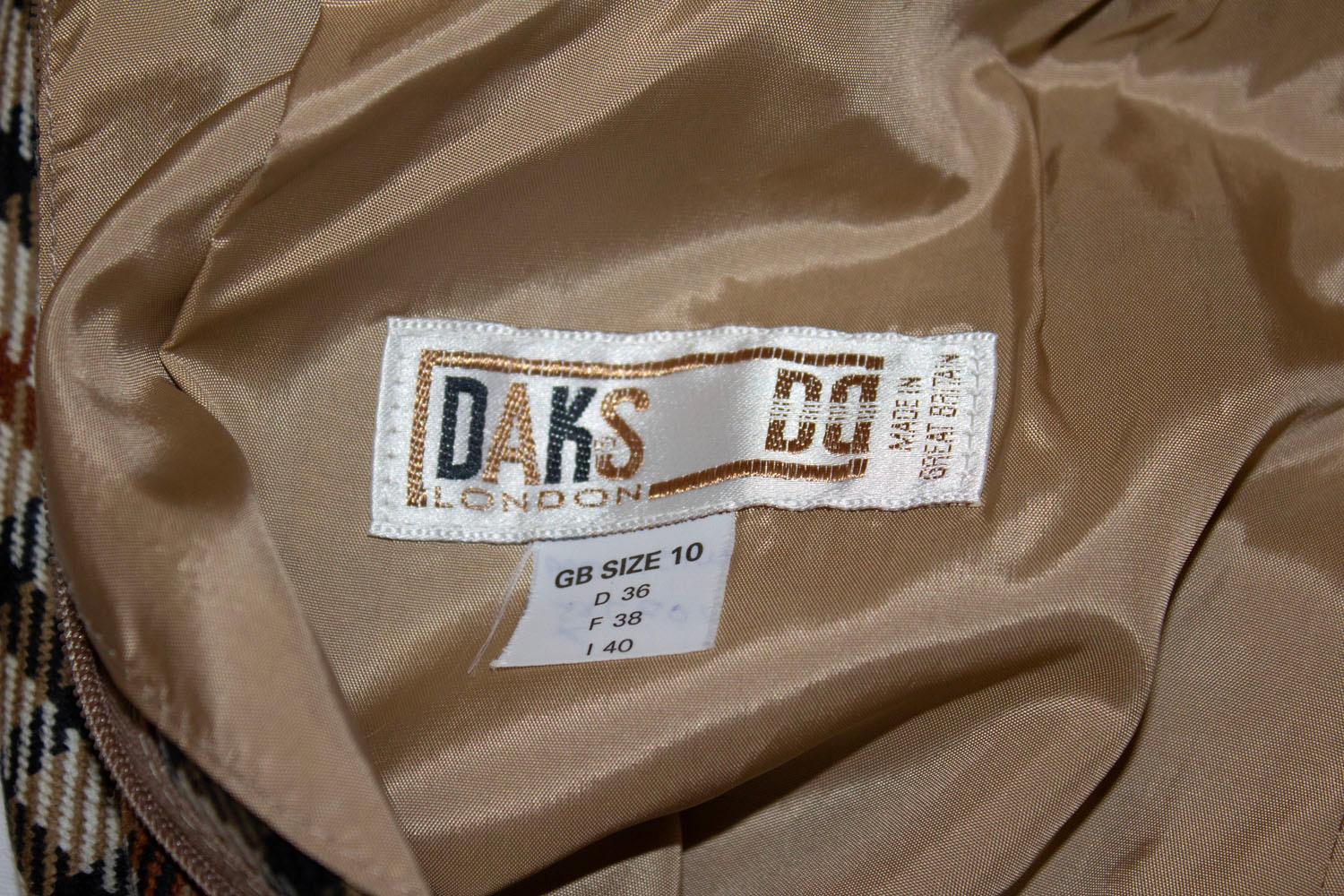 Women's Vintage Daks 1970s  Check Wool  Skirt For Sale