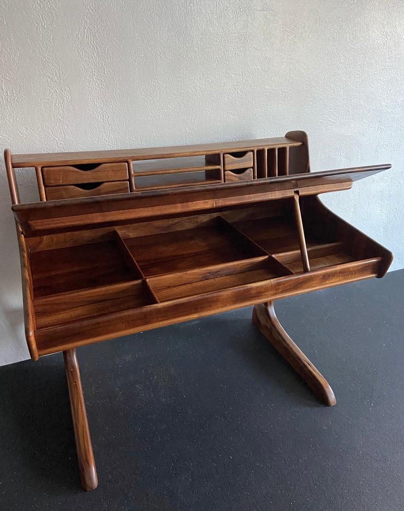Walnut Dale Holub Studio Craft Lift-Top Desk For Sale