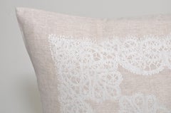 Vintage Damask Traditional Celtic Lacework Patterned Irish Linen Cushion Pillow
