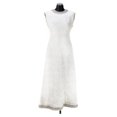 Abito vintage damascato bianco