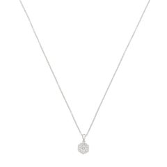 Vintage Damiani Diamond Cluster Pendant Necklace