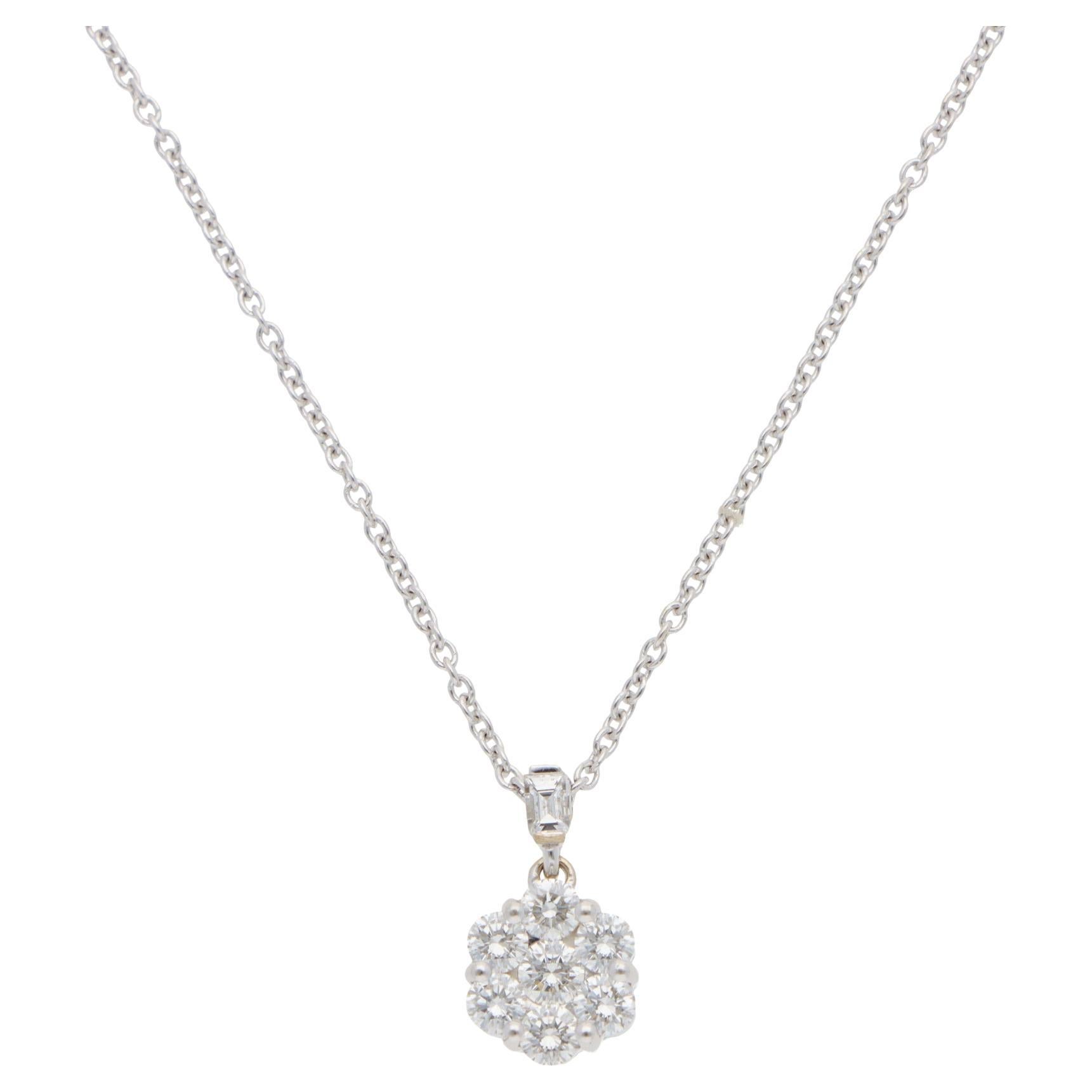 Collar Colgante Racimo de Diamantes Damiani Vintage en venta