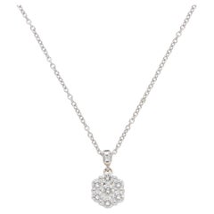 Vintage Damiani Diamant-Cluster-Anhänger-Halskette