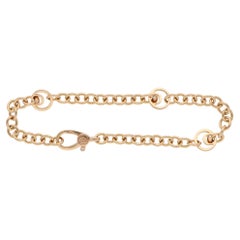 Vintage Damiani Diamond Set Chain Bracelet in Rose Gold