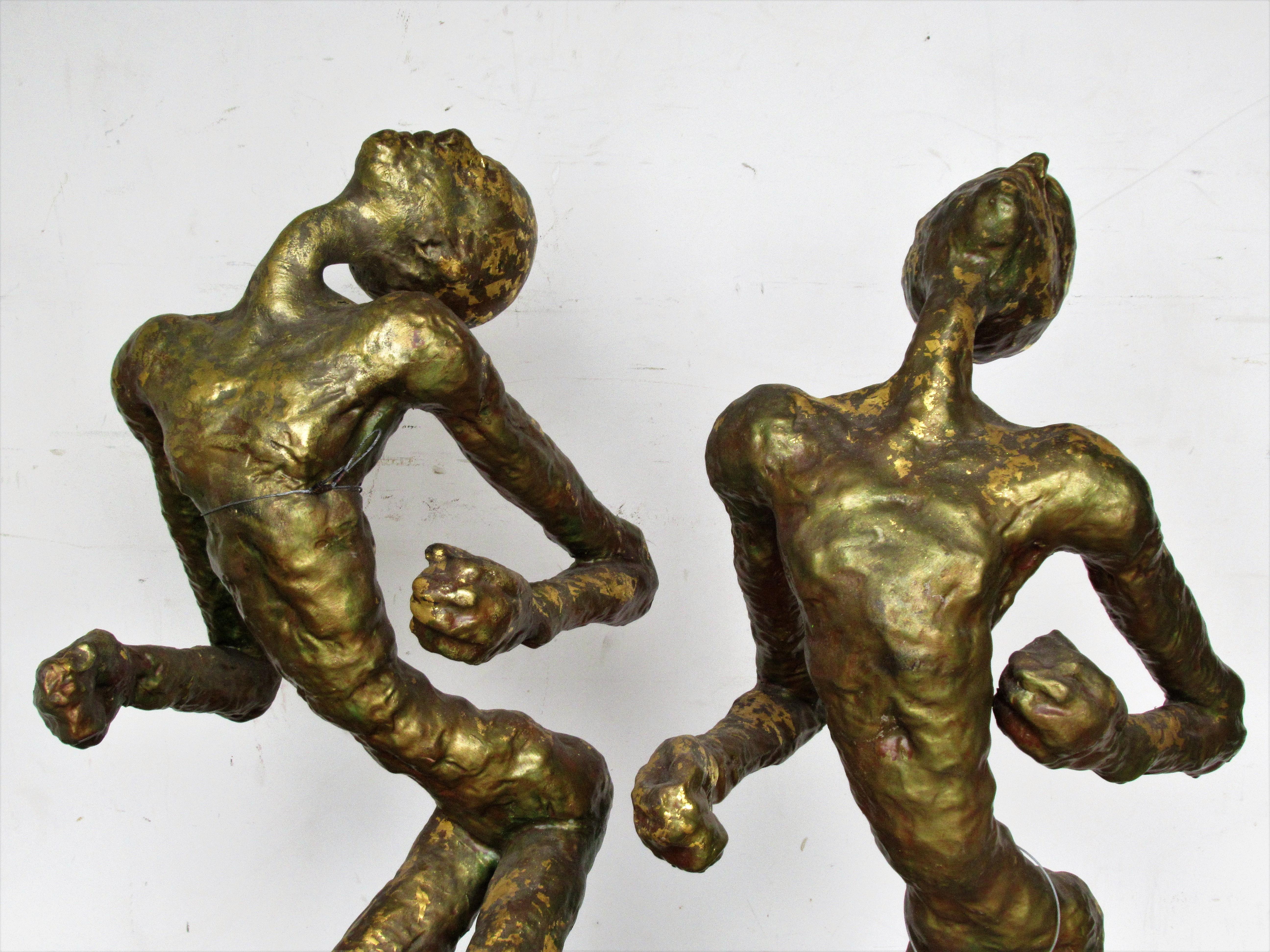 Brass Vintage Dance Theater Performance Figural Prop Sculptures