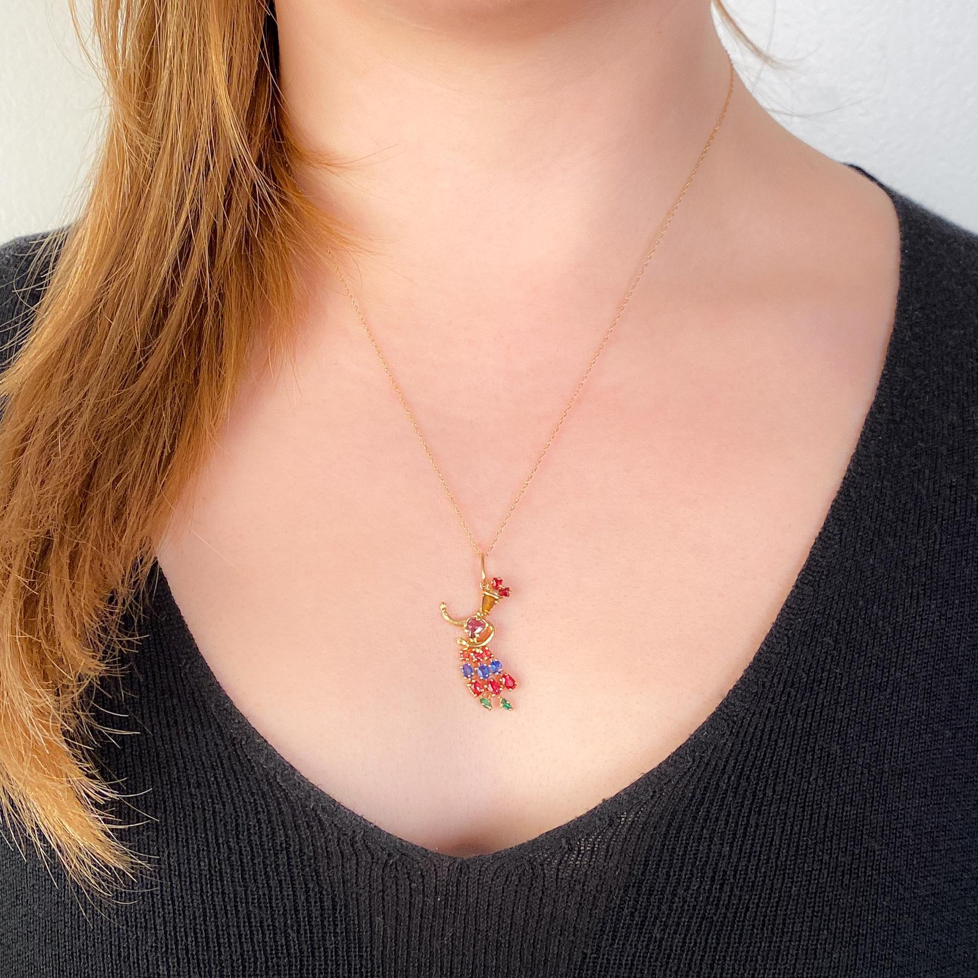 Ciondolo a forma di ballerina vintage in oro 14k In condizioni buone in vendita a Lewisburg, PA