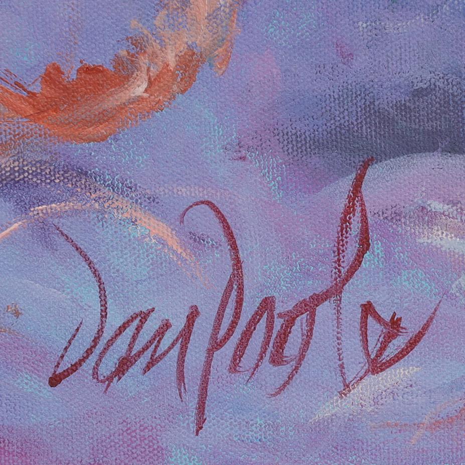 Dancing Flamingo-Gemälde von Dan Poole, Vintage im Angebot 3
