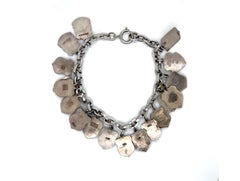 Vintage Danecraft Travel Enamel Charm Bracelet Sterling Silver Europe
