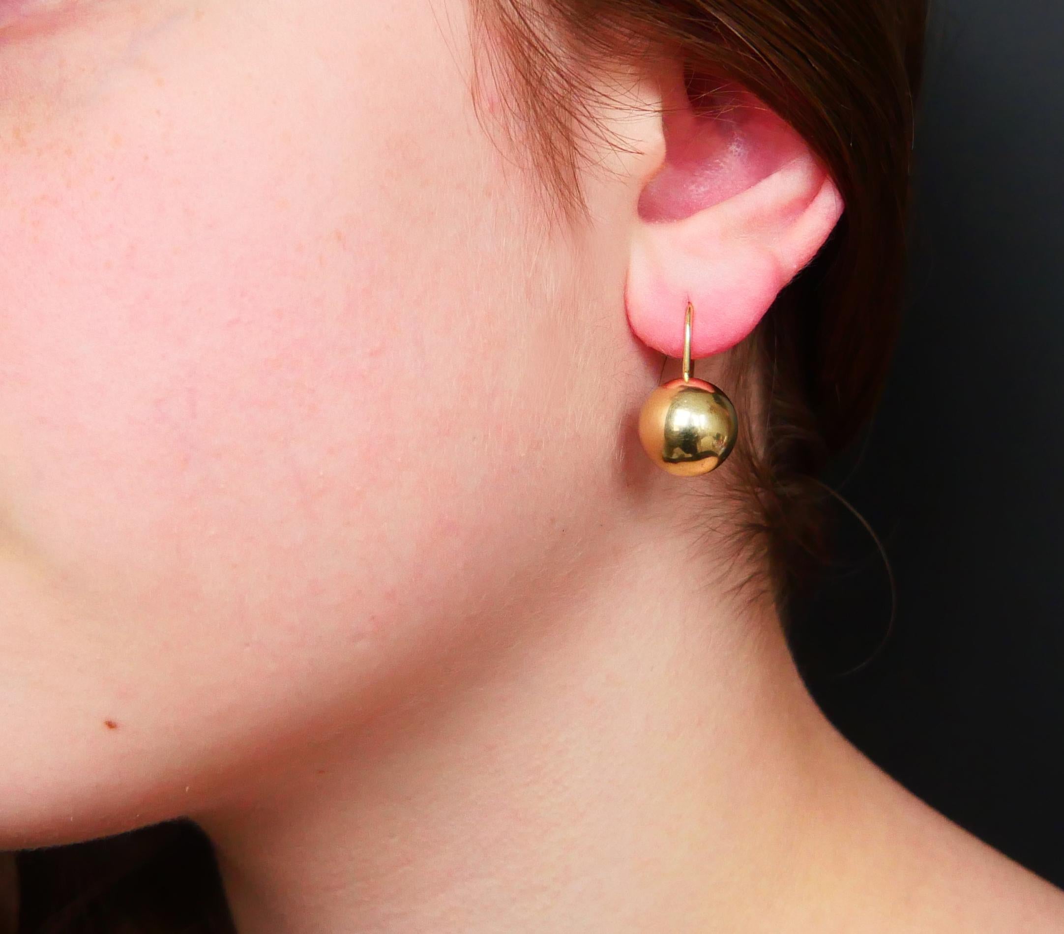 Pendientes Colgantes Vintage Oro macizo 14K / 5 gr Retro en venta