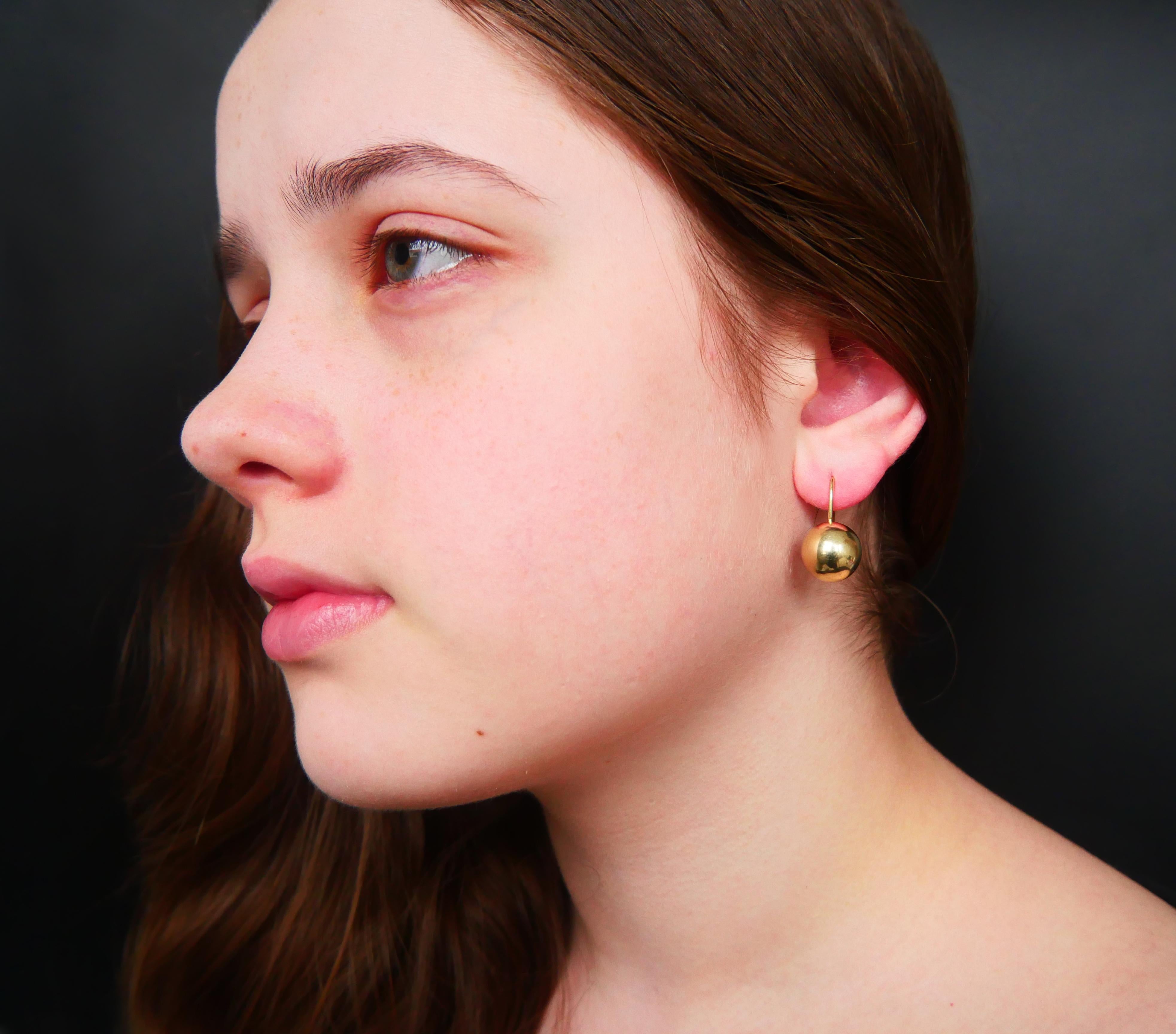 Pendientes Colgantes Vintage Oro macizo 14K / 5 gr Corte brillante en venta
