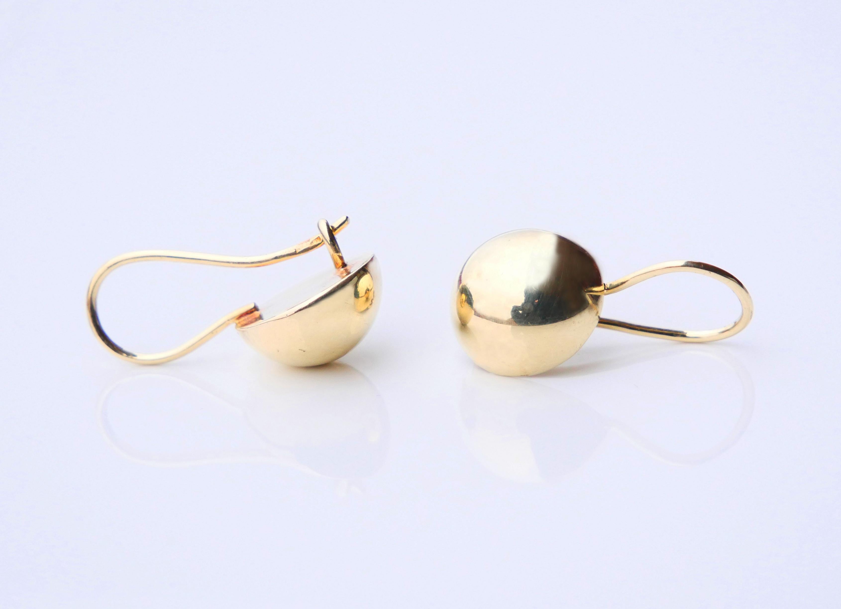 Pendientes Colgantes Vintage Oro macizo 14K / 5 gr en venta 1