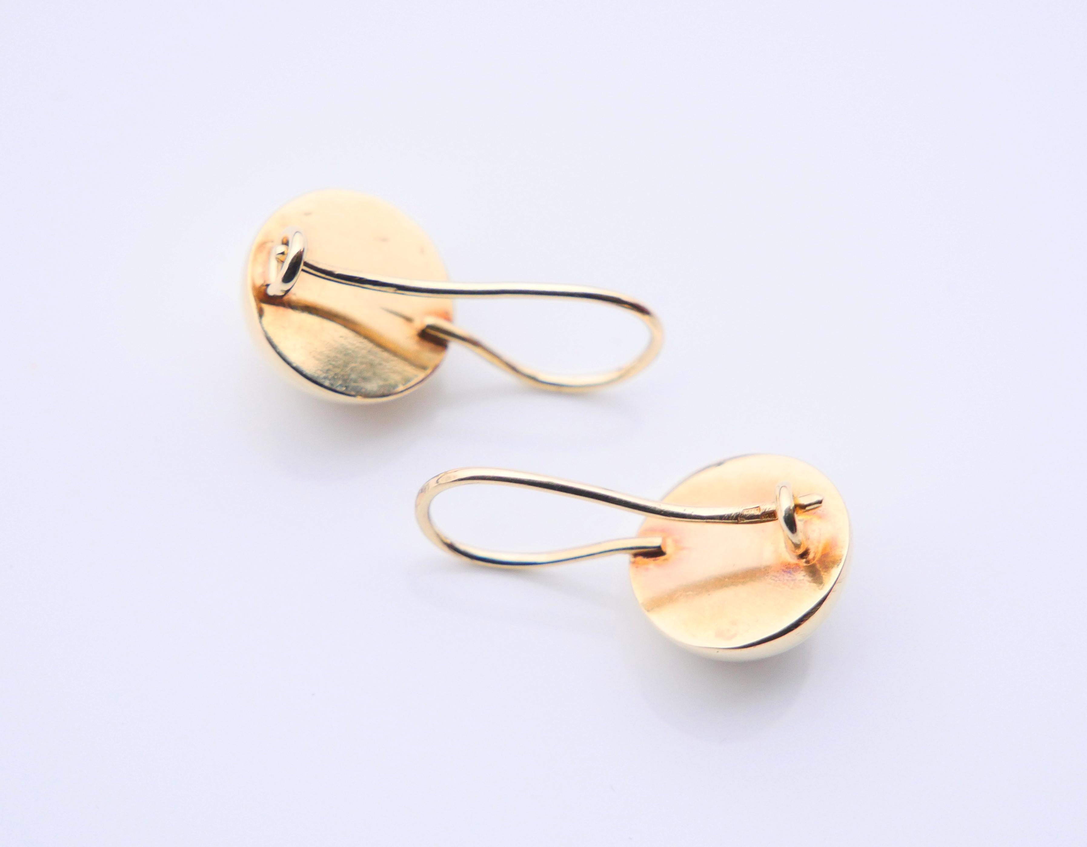 Pendientes Colgantes Vintage Oro macizo 14K / 5 gr en venta 2