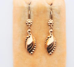Vintage Dangle Earrings solid 18K Gold / 2.78gr