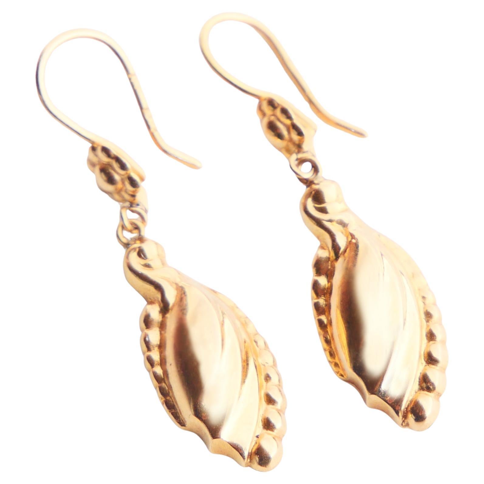 Vintage Dangle Earrings solid 18K Gold / 2.78gr