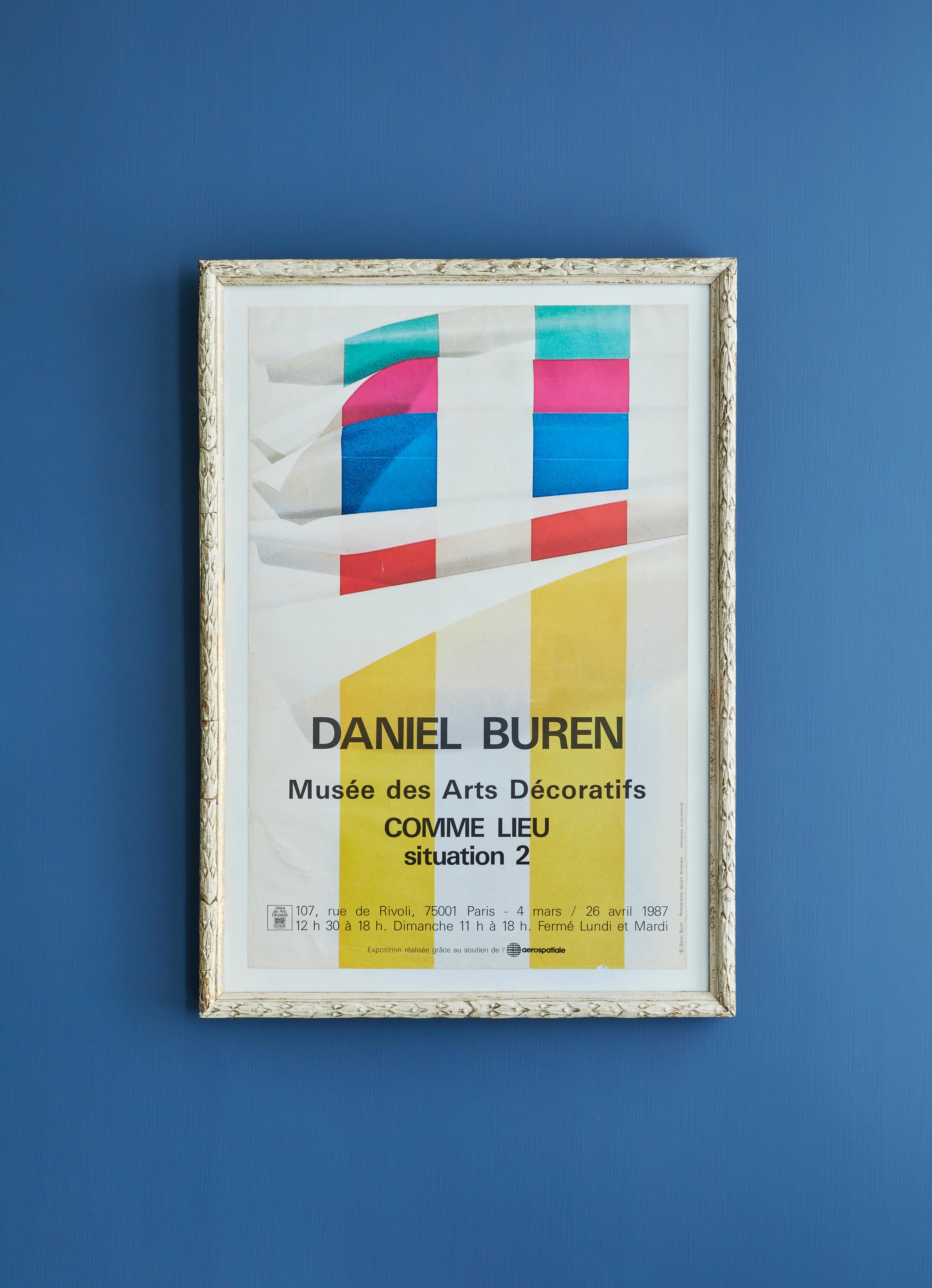 Daniel Buren,
France, 1987 

Rare poster made on the occasion of Daniel Buren's exhibition 