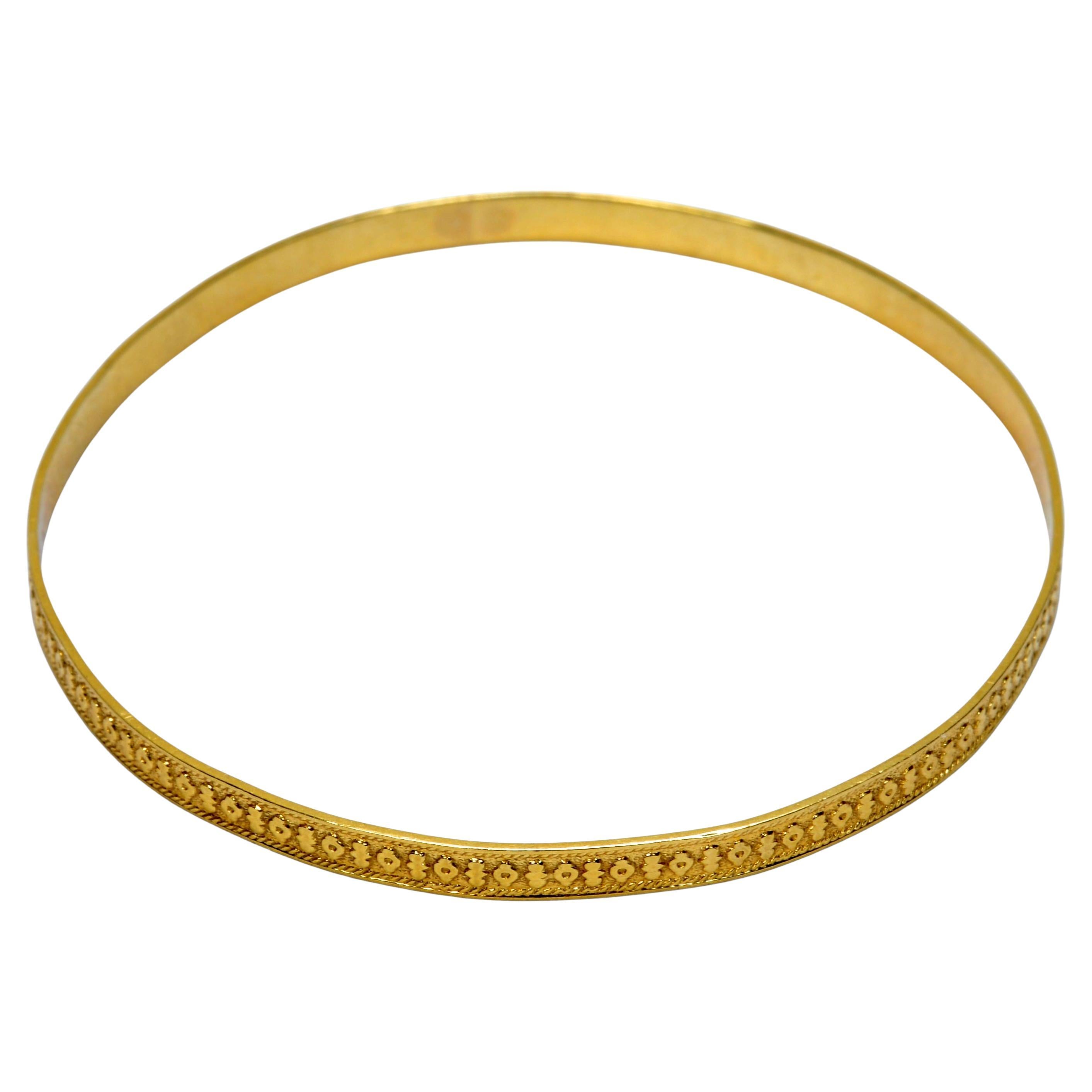 Vintage, Daniel S. Rine Bangle Bracelet 14k Yellow Gold
