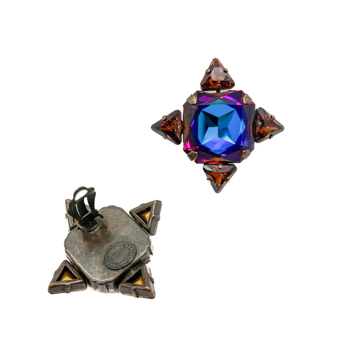 Vintage Daniel Swarovski Kaleidoscope Earrings 2000s For Sale 1