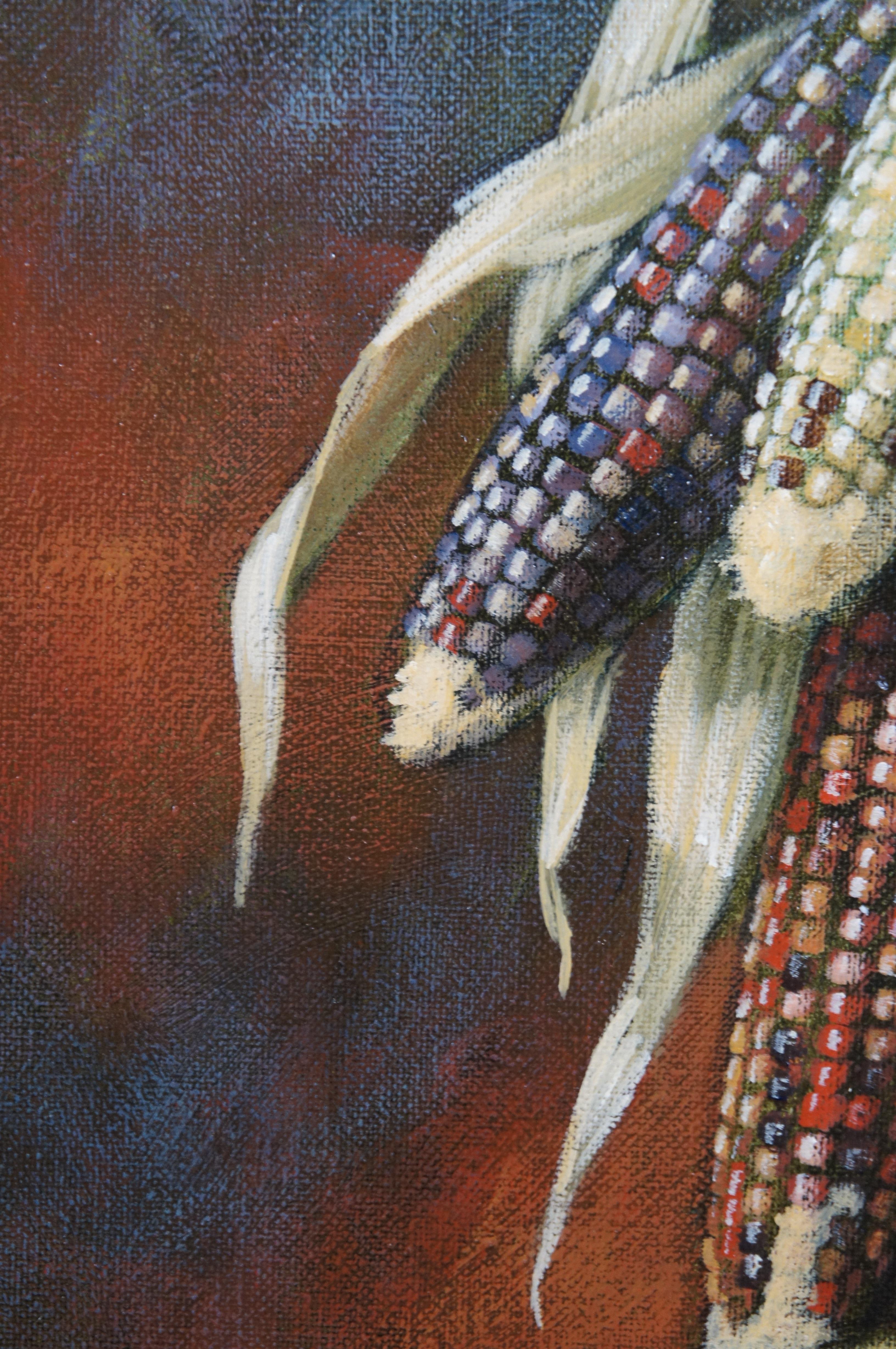 Vintage Daniel Yazzie Navajo Southwestern Still Life Painting Oil on Canvas 30