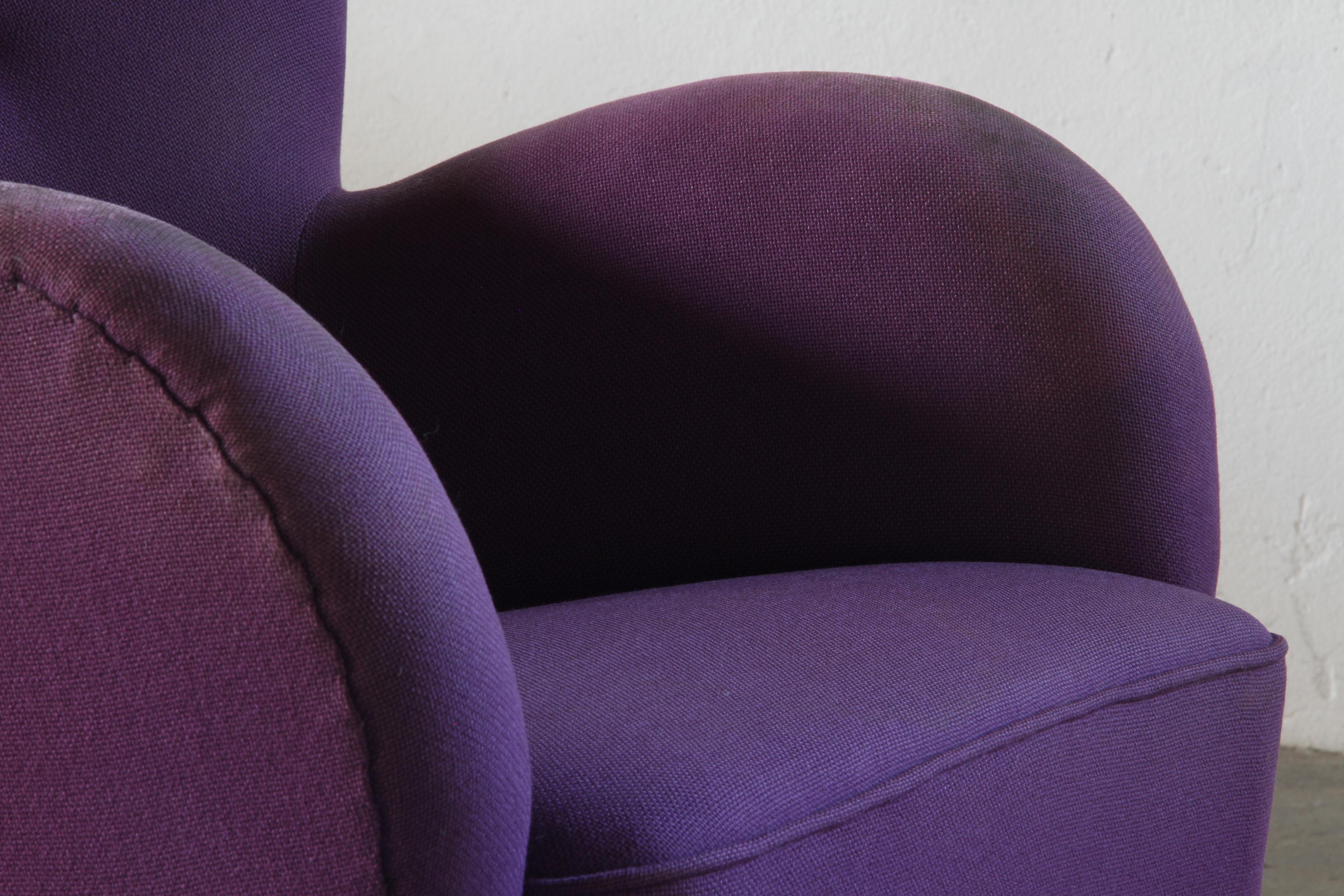 Vintage Danish 1930s Club Lounge Chair, Style of Fritz Hansen & Flemming Lassen For Sale 4