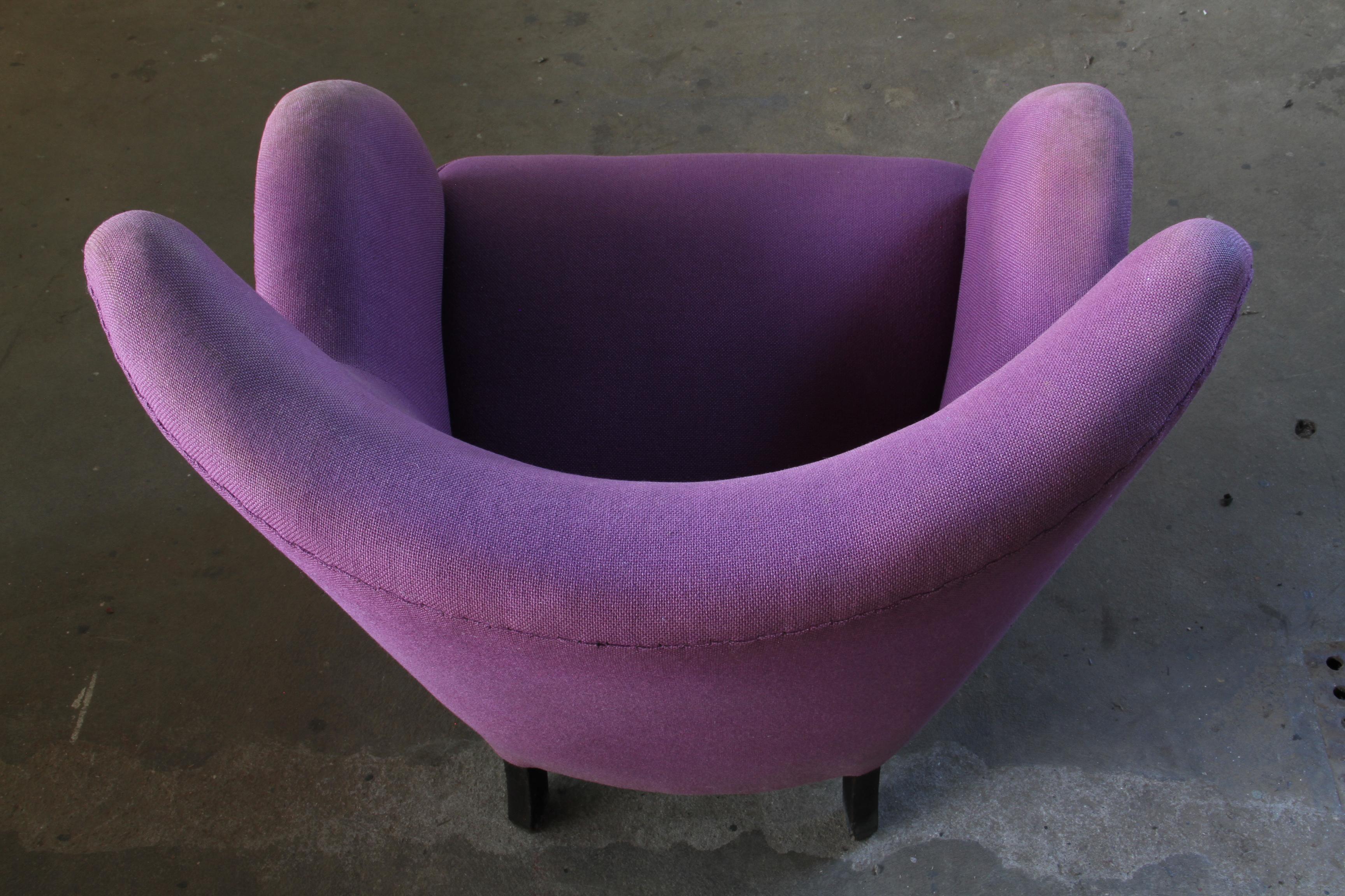 Vintage Danish 1930s Club Lounge Chair, Style of Fritz Hansen & Flemming Lassen For Sale 14