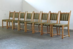Vintage Danish 1960s, Brutalist Modern Oak Dining Chairs by Henning Kjærnulf