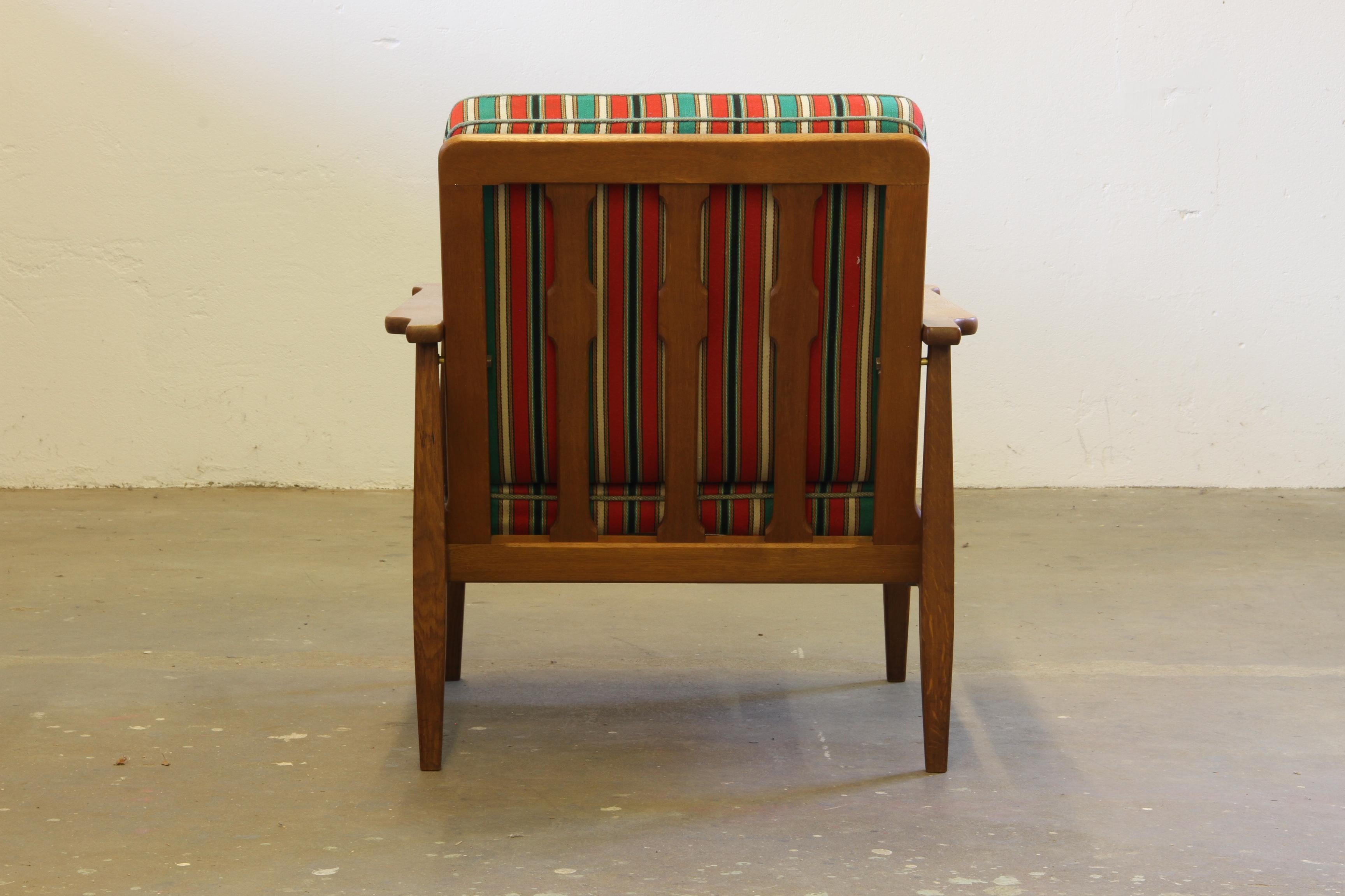 Vintage Danish 1960s Lounge Chairs aus massiver Eiche im Angebot 3
