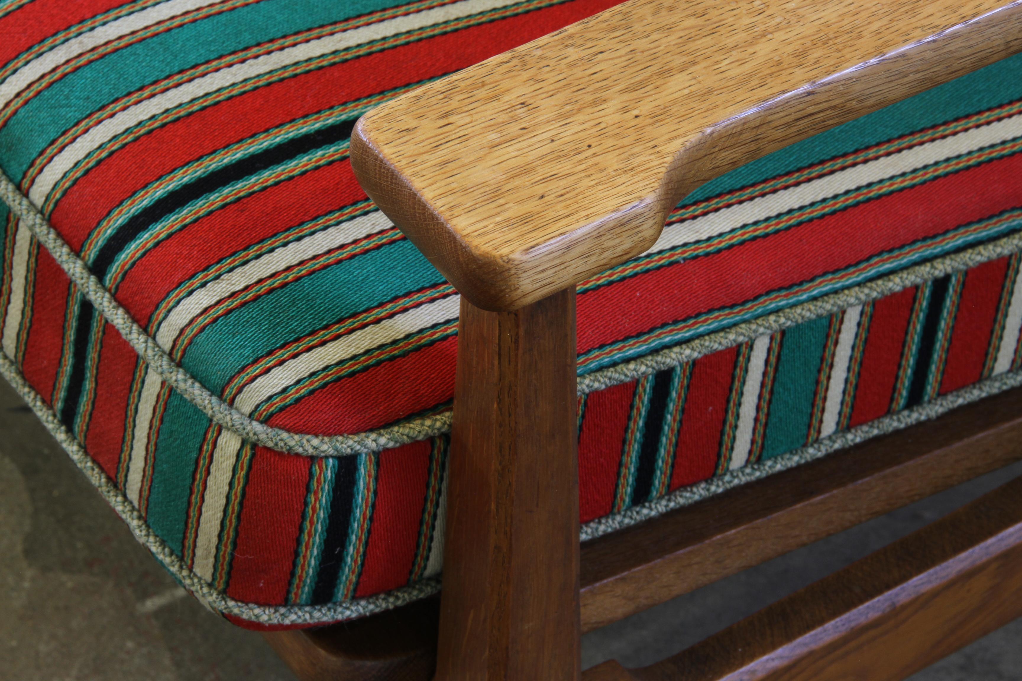 Vintage Danish 1960s Lounge Chairs aus massiver Eiche im Angebot 6