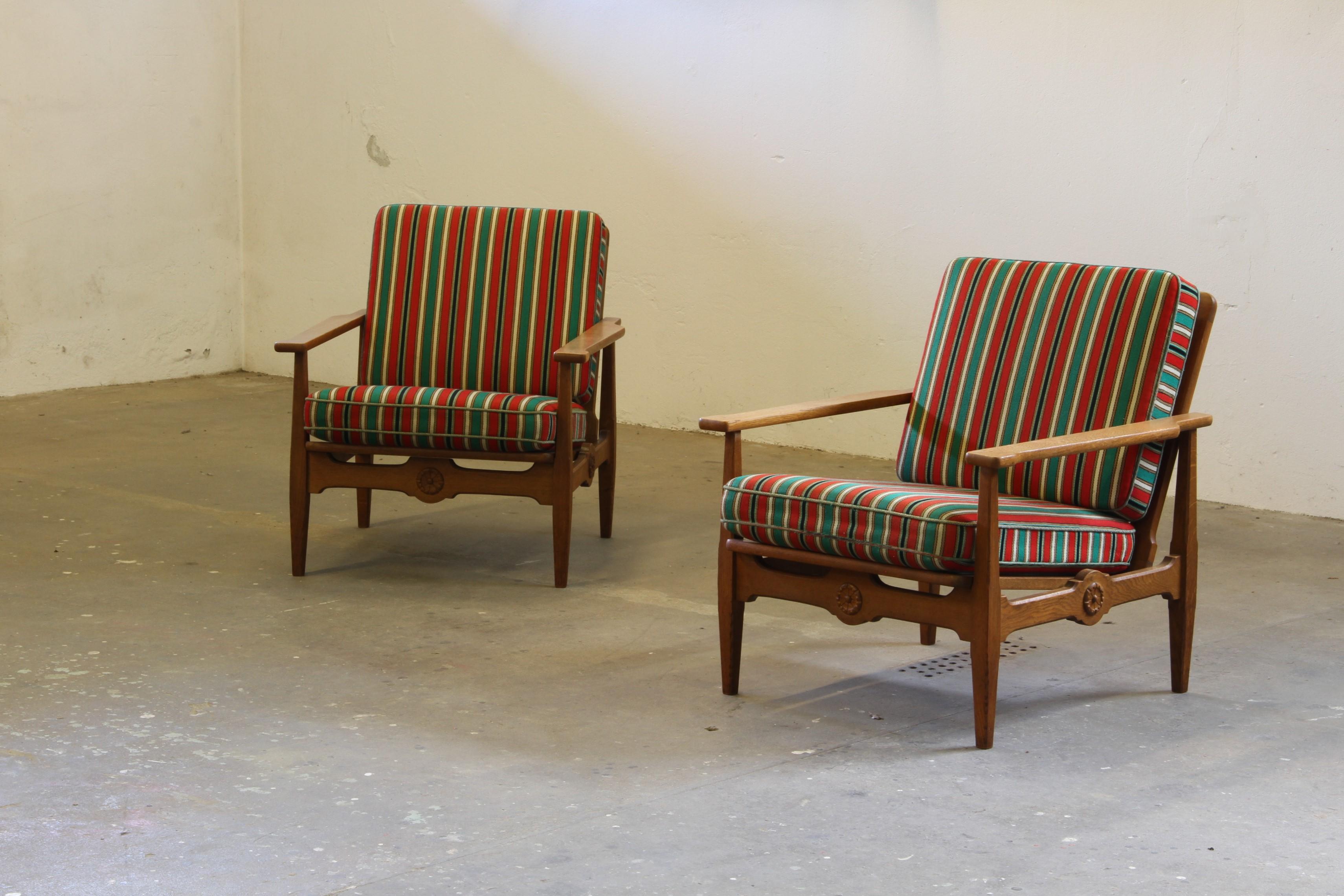 Vintage Danish 1960s Lounge Chairs aus massiver Eiche im Angebot 13