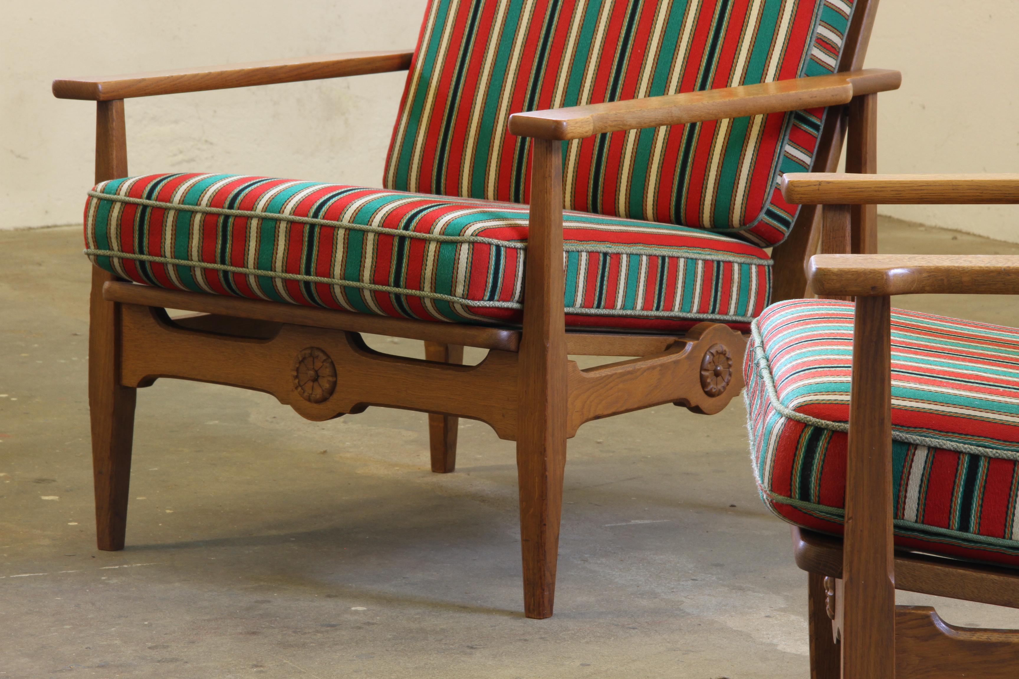 Vintage Danish 1960s Lounge Chairs aus massiver Eiche im Zustand „Gut“ im Angebot in Store Heddinge, DK