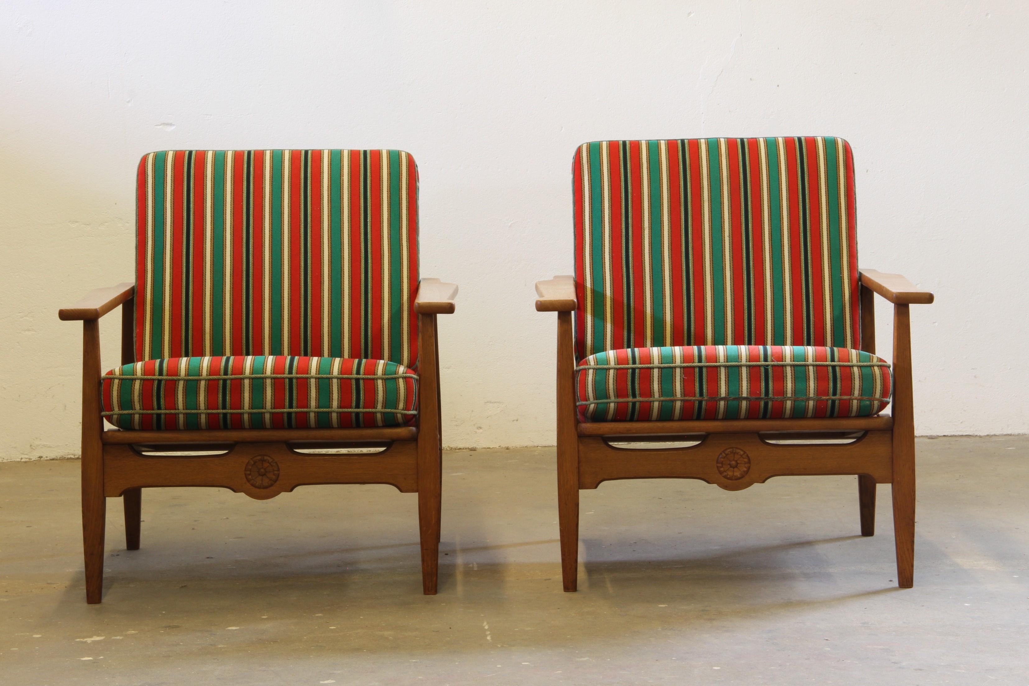 Vintage Danish 1960s Lounge Chairs aus massiver Eiche (Mitte des 20. Jahrhunderts) im Angebot