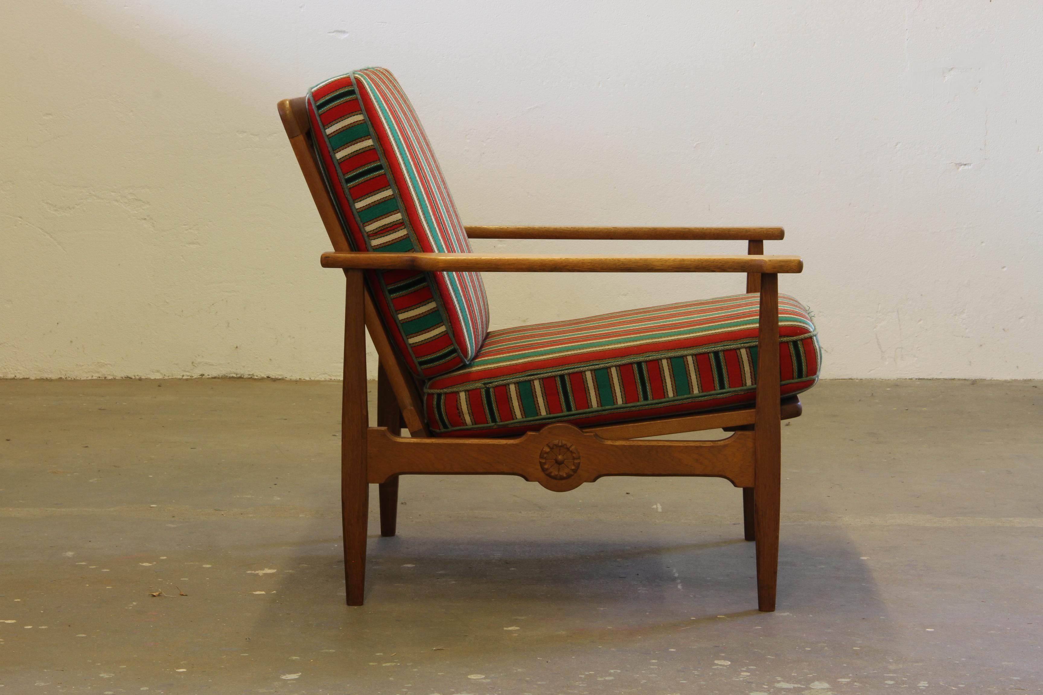 Vintage Danish 1960s Lounge Chairs aus massiver Eiche im Angebot 1