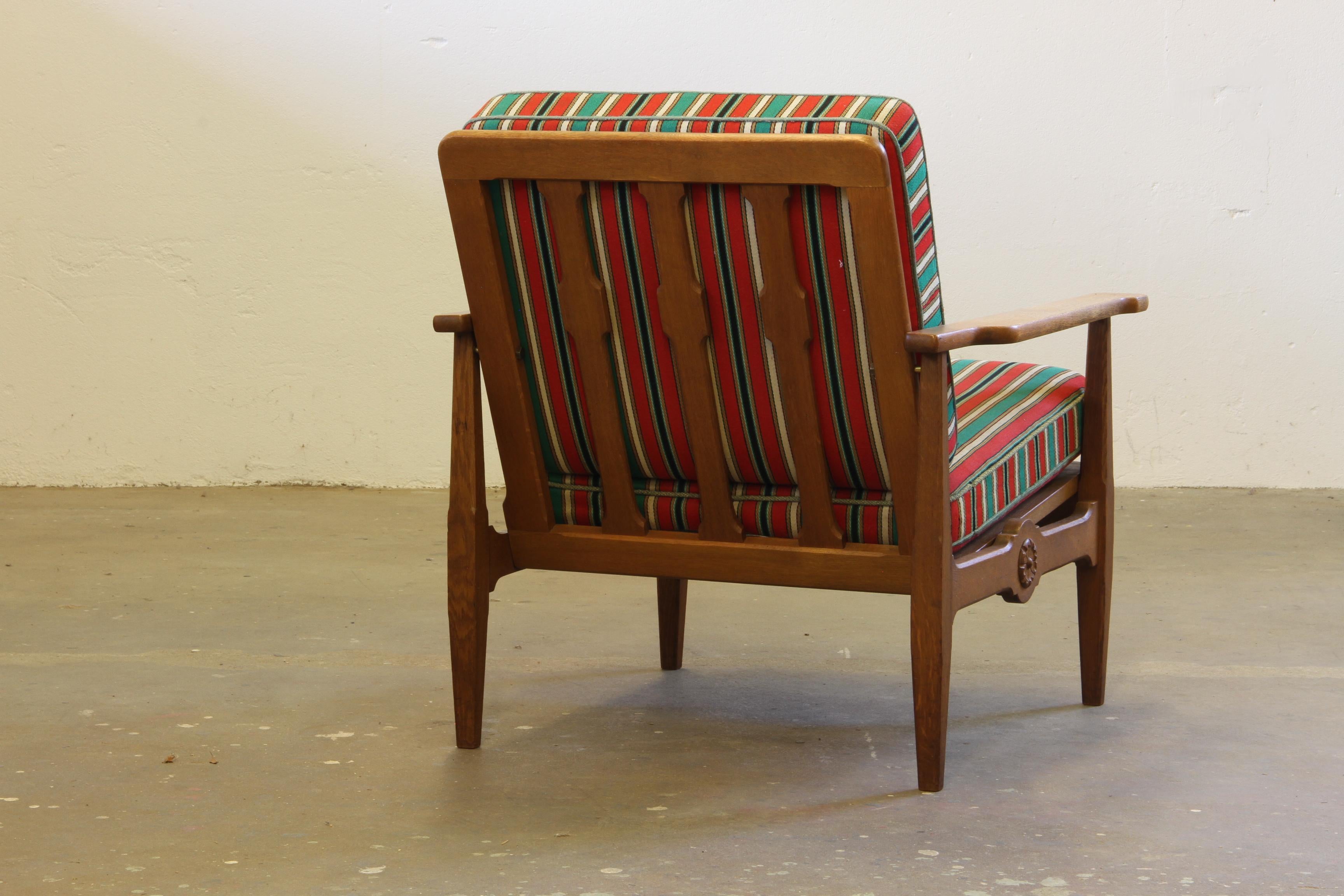 Vintage Danish 1960s Lounge Chairs aus massiver Eiche im Angebot 2