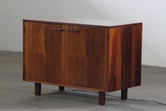 Vintage Danish 1960s Mid-Century Modern Illuminated Bar Cabinet