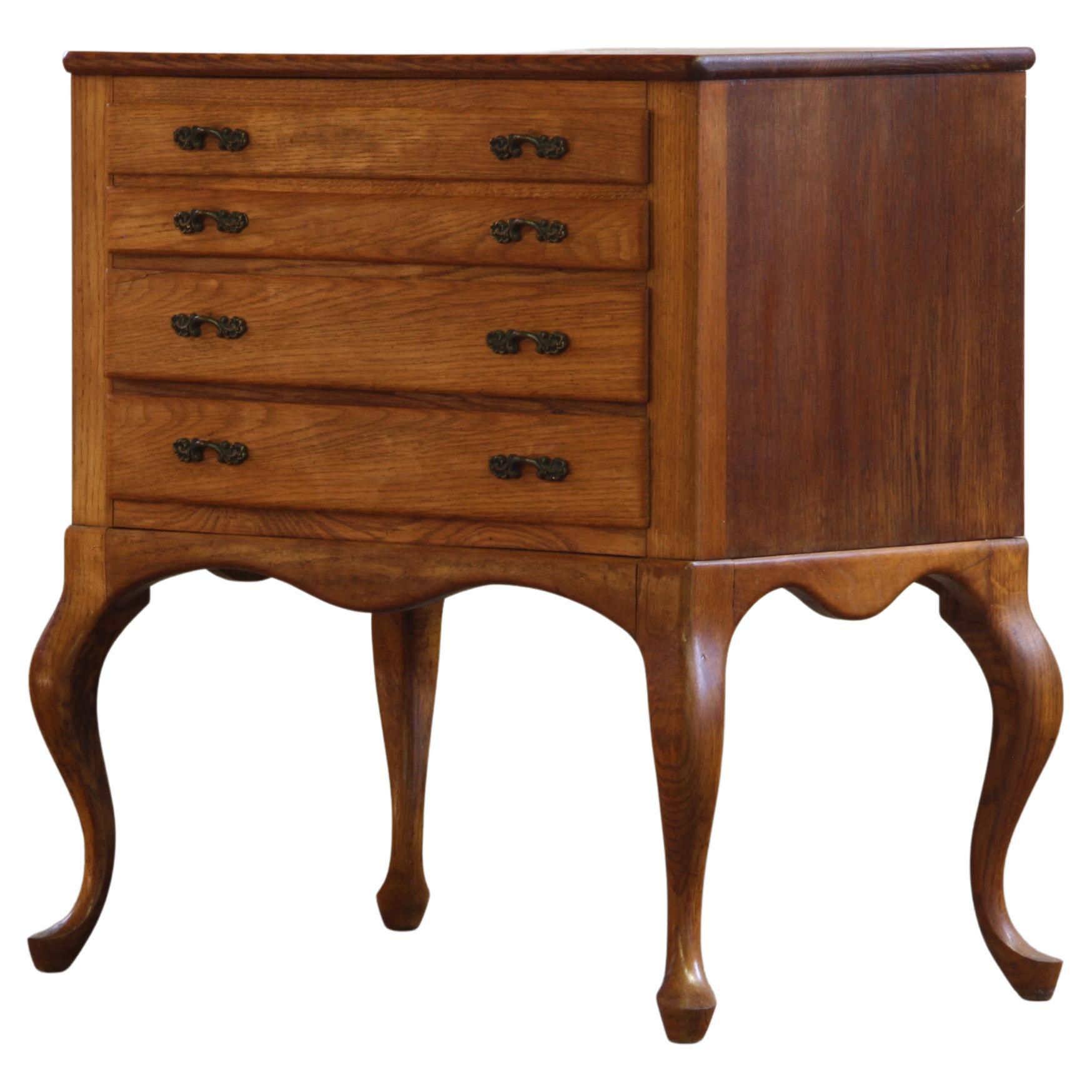 Vintage Danish 1967 4 Drawer Dresser in Oak