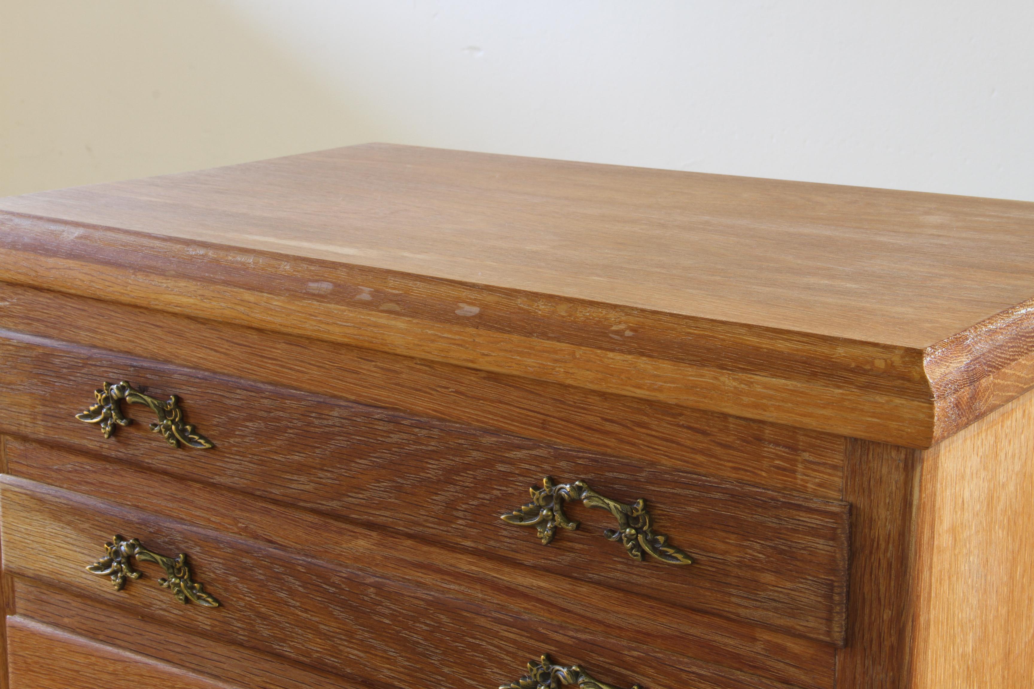 Vintage Danish 1967 Highboy 6 Drawer Dresser in Oak For Sale 5