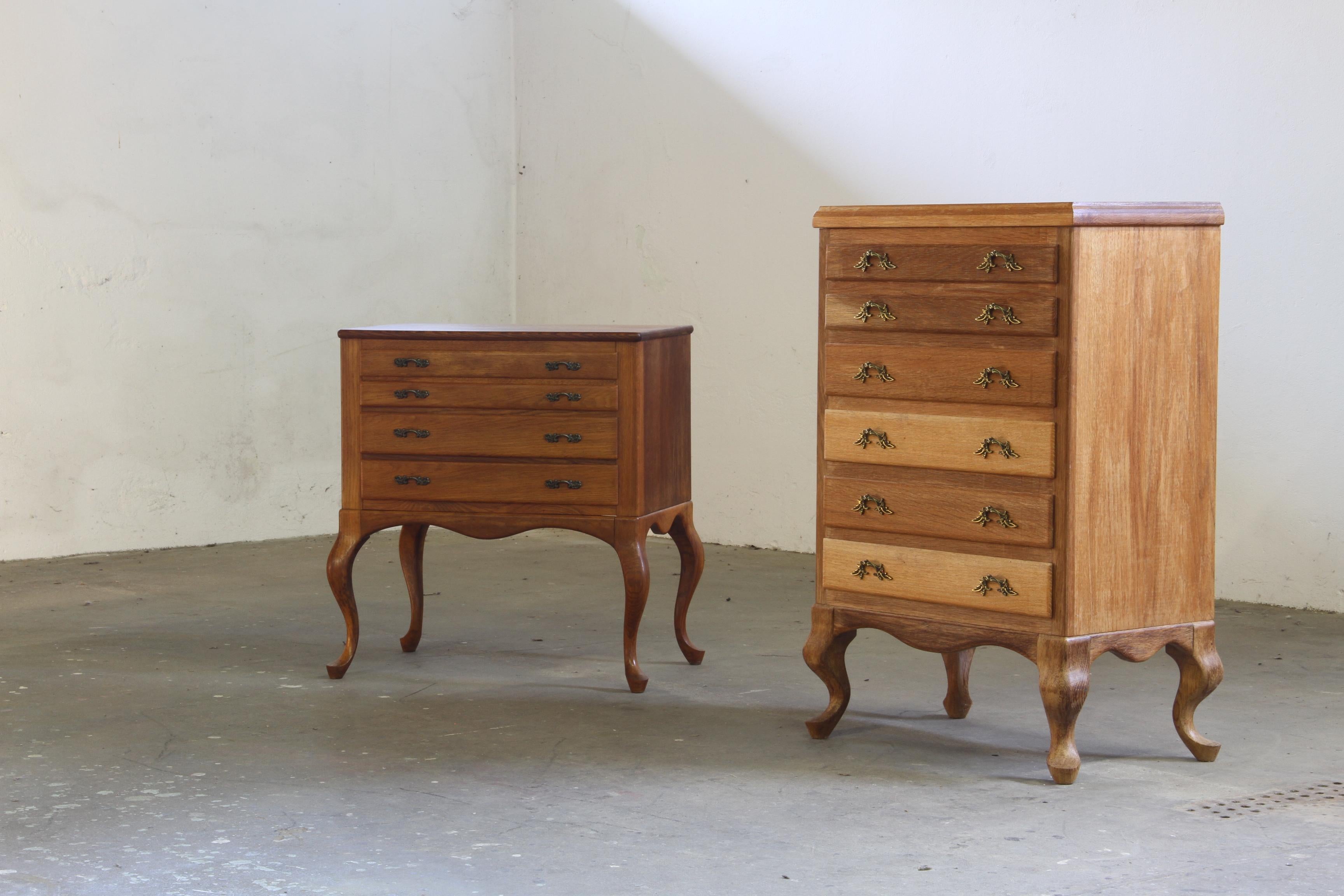 Vintage Danish 1967 Highboy 6 Drawer Dresser in Oak For Sale 9