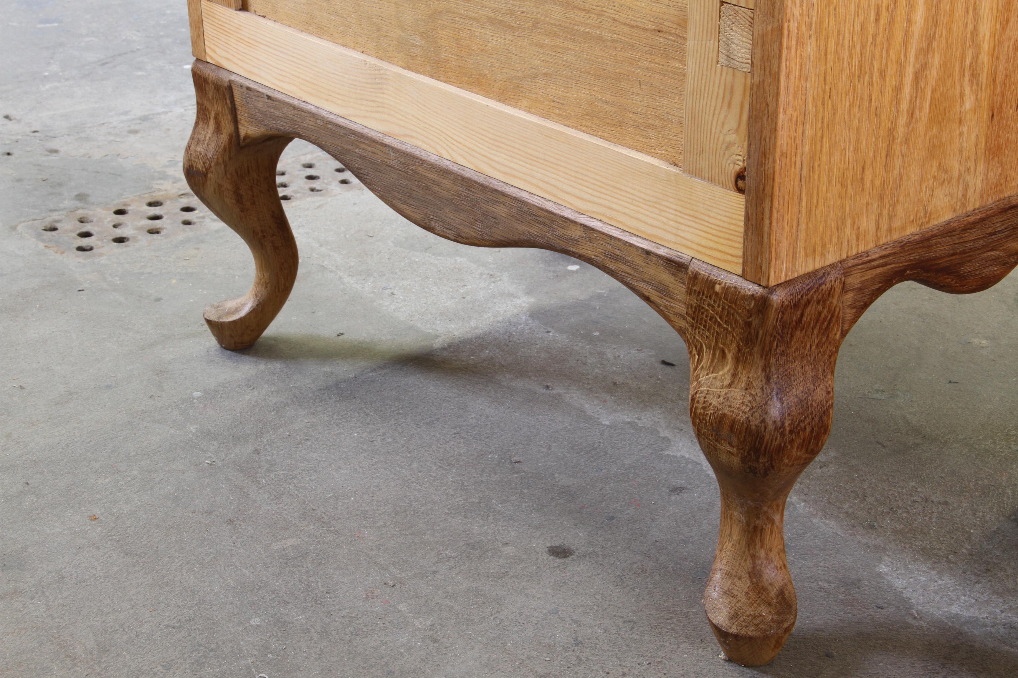 Vintage Danish 1967 Highboy 6 Drawer Dresser in Oak For Sale 3