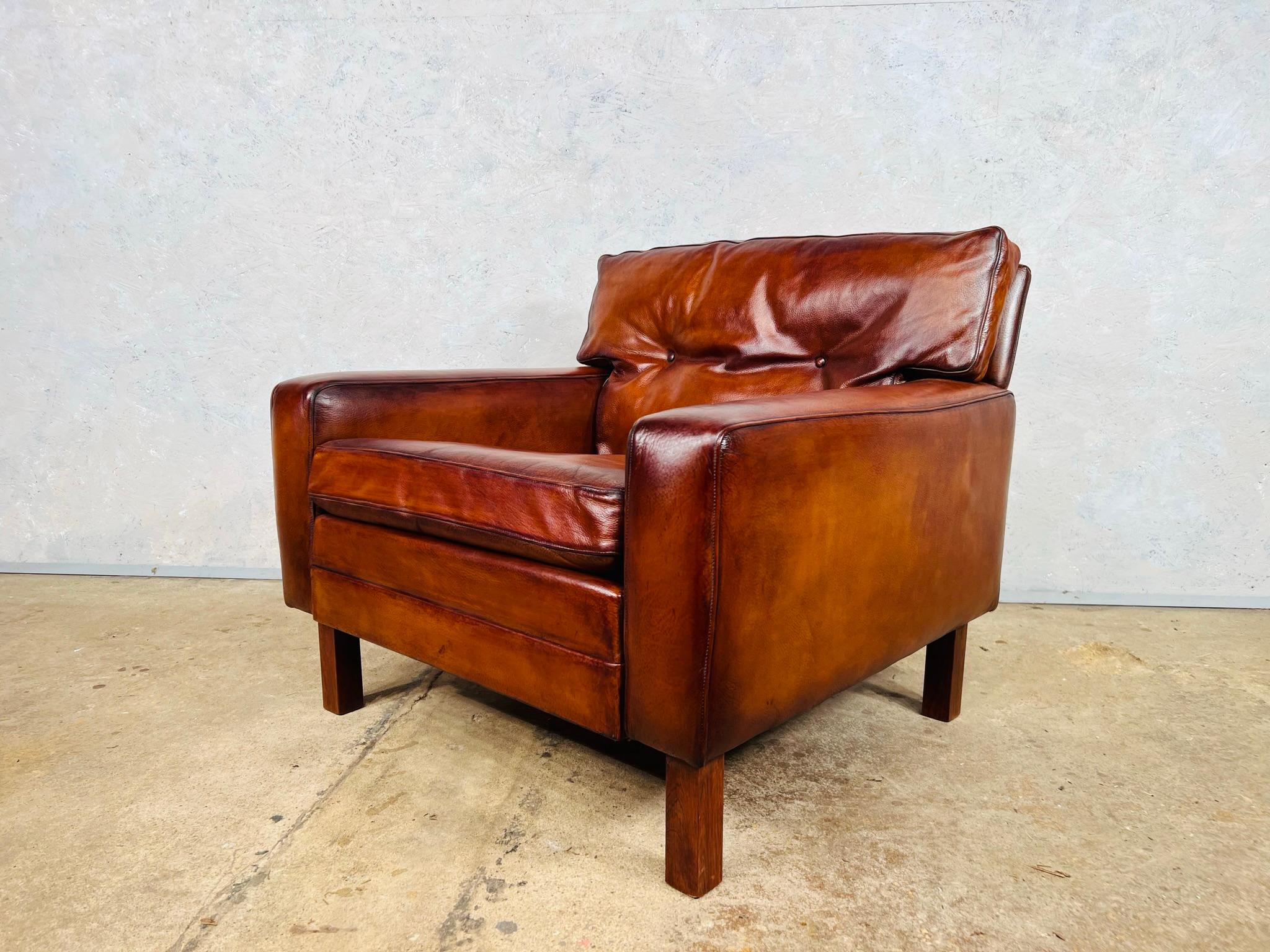 Fauteuil danois vintage Thams en cuir n° 800 des années 1970 Bon état - En vente à Lewes, GB