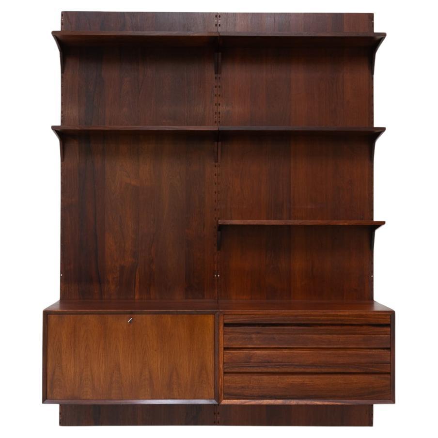 Vintage Danish 2-Bay Rosewood Modular Wall Unit by Poul Cadovius for Cado 1960s. For Sale