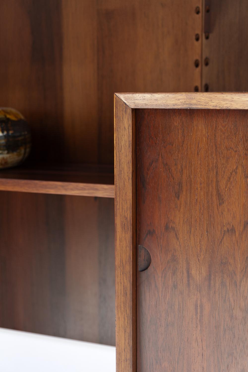 Vintage Danish 3-Bay Rosewood Modular Wall Unit by Poul Cadovius for Cado 1960s. 8