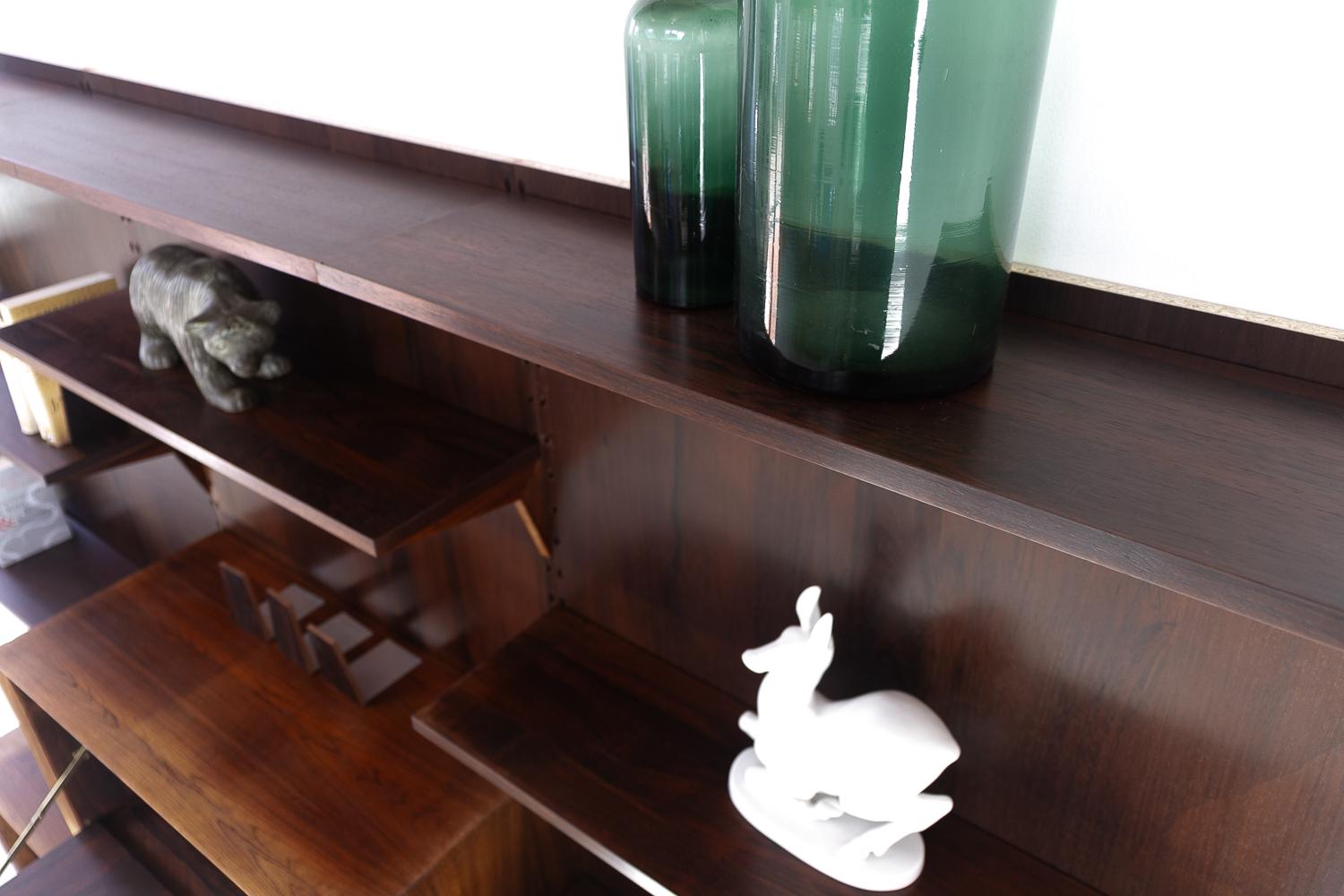 Vintage Danish 3-Bay Rosewood Modular Wall Unit by Poul Cadovius for Cado 1960s. 13