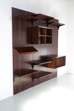 Vintage Danish 3-Bay Rosewood Modular Wall Unit by Poul Cadovius for Cado 1960s.