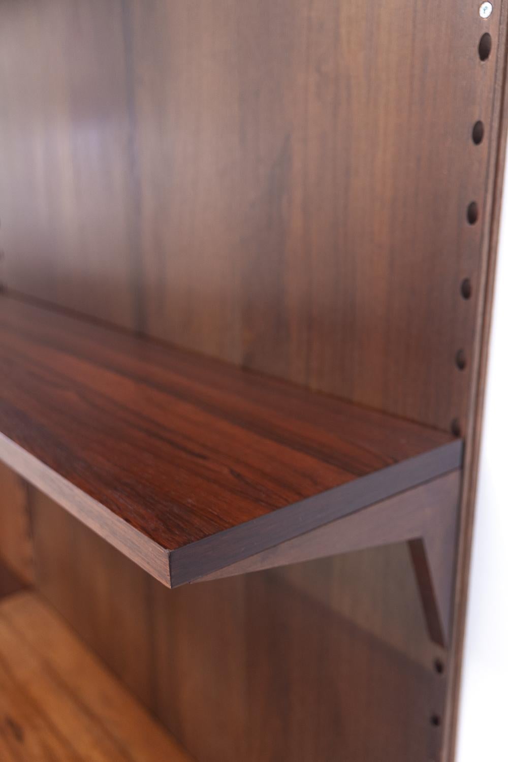 Vintage Danish 3-Bay Rosewood Modular Wall Unit by Poul Cadovius for Cado 1960s. 4