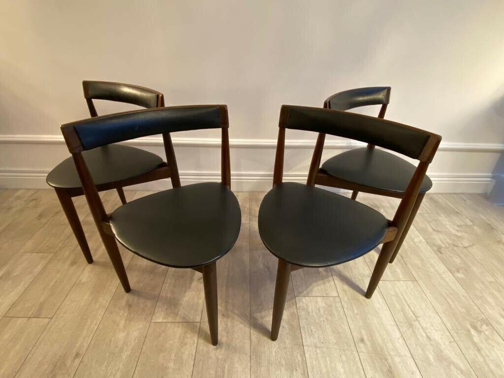 Vintage Danish 4 Chair Dining Set 'Roundette' Hans Olsen for Frem Røjle In Good Condition In London, GB